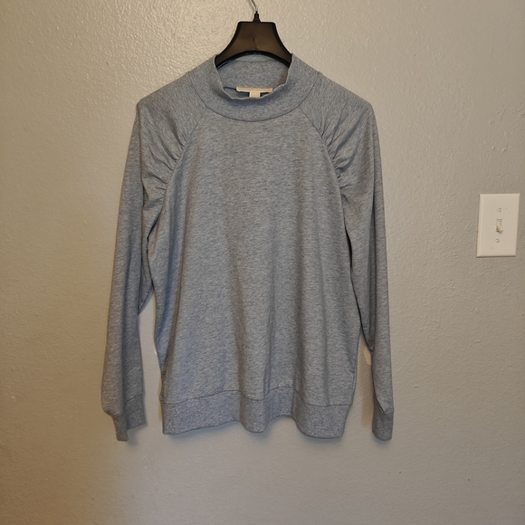 Michael Kors Tops - Michael Kors Women's Ruched Mandarin Collar Sweatshirt Size XL